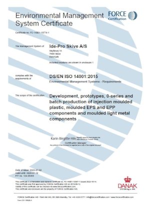 Quality- and environmental certificates