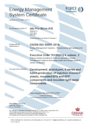 Quality- and environmental certificates